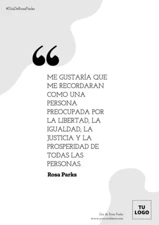 Edita un flyer de Rosa Parks