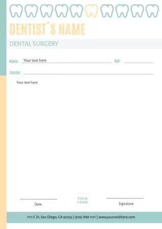 Edit a dentist template