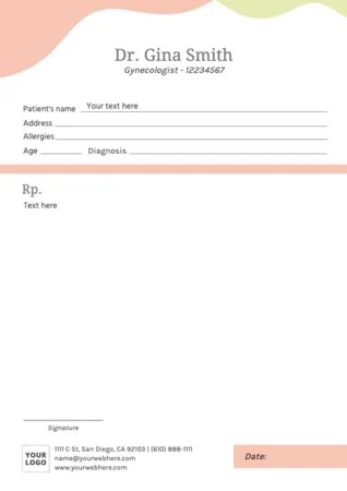 Edit a blank prescription form