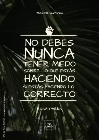 Edita un flyer de Rosa Parks