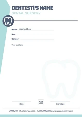 Edit a blank prescription form