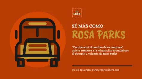 Edita un flyer de Rosa Parks