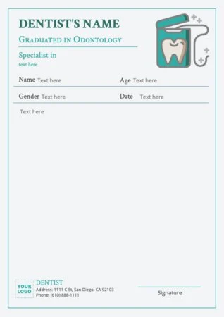 Edit a blank prescription form