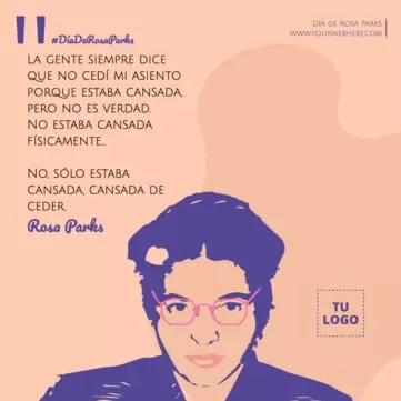 Edita un flyer de Rosa Parks