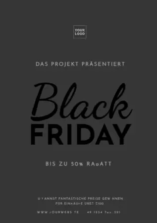 Bearbeite eine Black Friday Vorlage