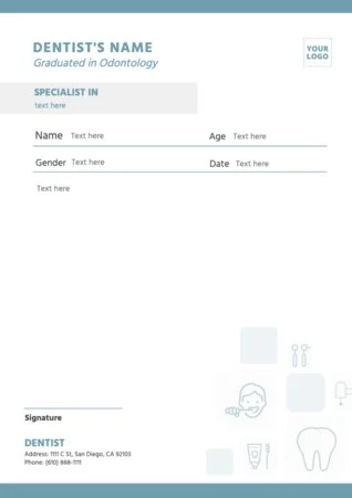 Edit a blank prescription form