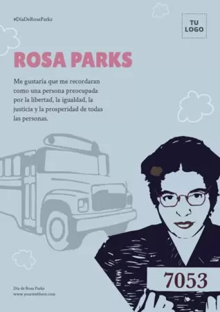 Edita un flyer de Rosa Parks
