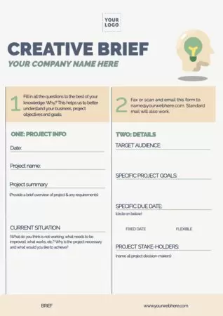 Modifier un échantillon de briefing créatif