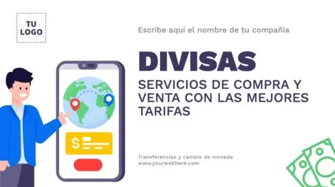 Edita un banner sobre cambio de moneda