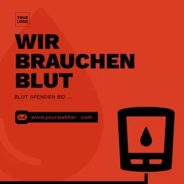 Bearbeite eine Vorlage für eine Blutspendenaktion