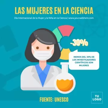 Edita un folleto de Mujeres Científicas