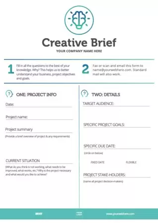 Modifier un échantillon de briefing créatif