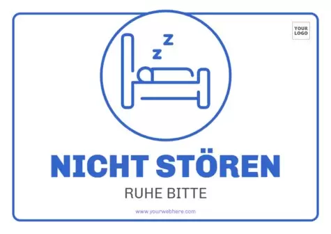 Bearbeite ein Bitte nicht stören Schild