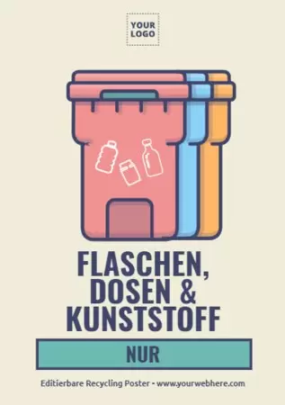 Bearbeite ein Recycling Poster
