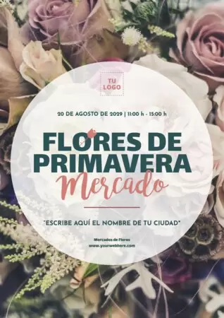 Edita un cartel de flores