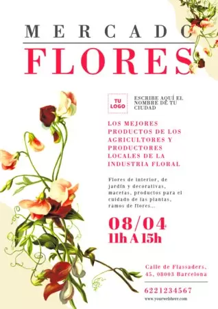 Edita un cartel de flores