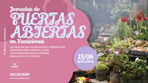 Edita un cartel de flores