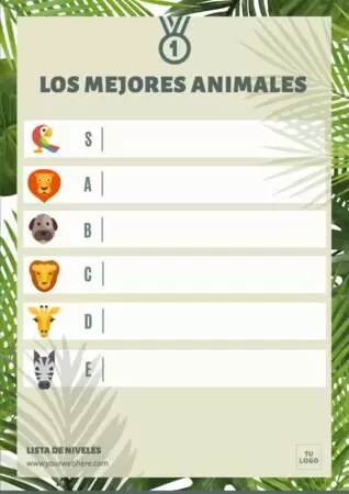 Edita una Tier List personalizada