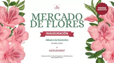Edita un cartel de flores