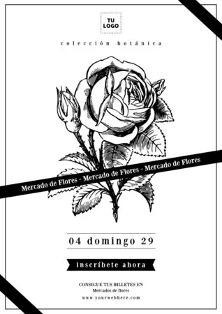 Edita un cartel de flores