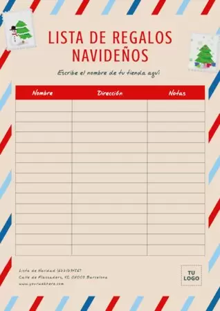 Edita una Lista Navideña