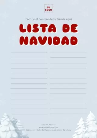 Edita una Lista Navideña