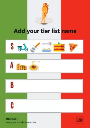 Bearbeite eine leere Ranglistenvorlage