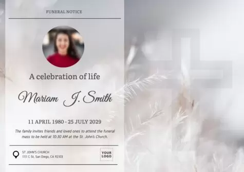 Eine Nachrufkarte bearbeiten