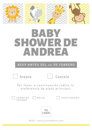 Edita una tarjeta de invitación para Baby Shower