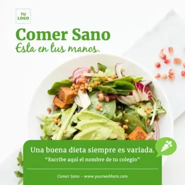 Edita un póster de Comida Saludable