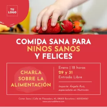 Edita un póster de Comida Saludable