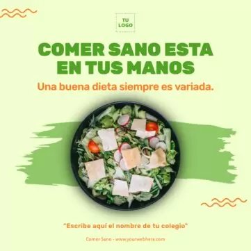 Edita un póster de Comida Saludable