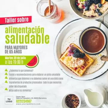 Edita un póster de Comida Saludable