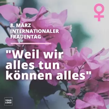 Bearbeite eine Vorlage für den Frauentag
