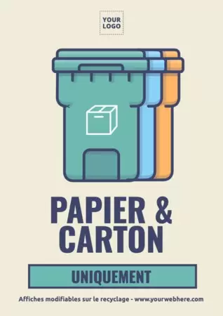 Modifier une affiche de recyclage