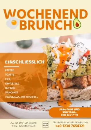 Bearbeite eine Frühstucks und Brunch Vorlage