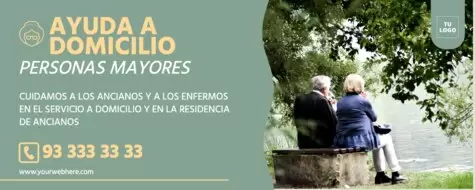 Edita un flyer para cuidados de ancianos