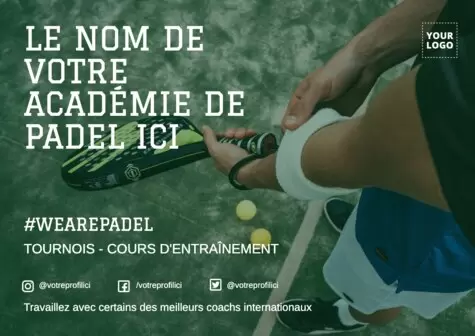 Modifier une bannière de padel