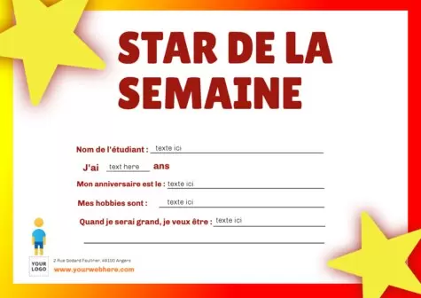 Modifier un design de la star de la semaine