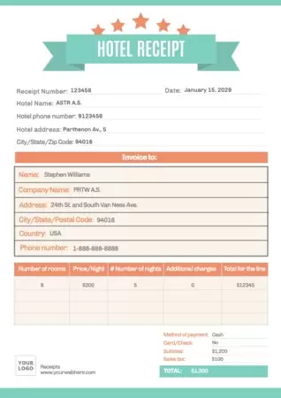 Edit a receipt sample