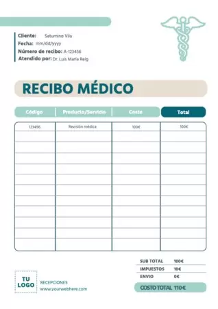 Edita una plantilla de recibo