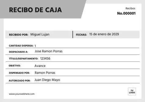 Edita una plantilla de recibo