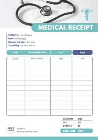Edit a receipt sample