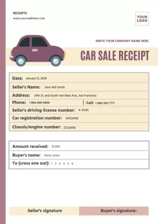 Edit a car sales template