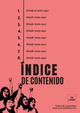 Edita una plantilla para índice