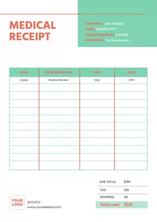 Créez un reçu pour votre entreprise avec des modèles éditables