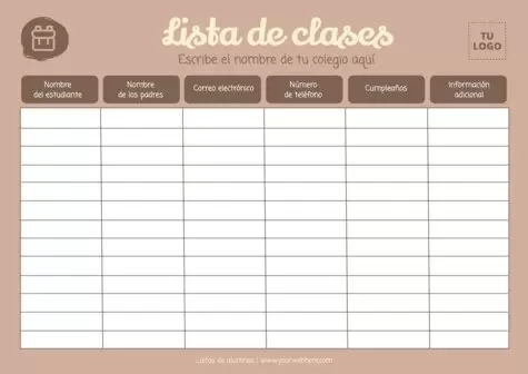 Edita un listado de clase