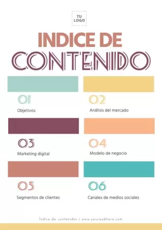 Edita una plantilla para índice