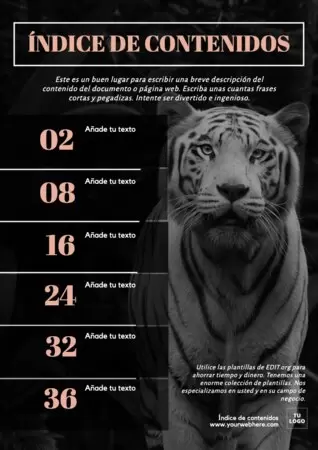 Edita una plantilla para índice