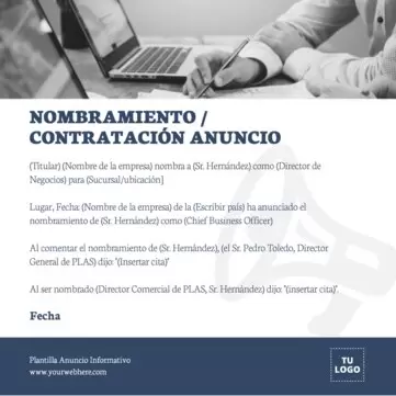 Edita un Anuncio Informativo